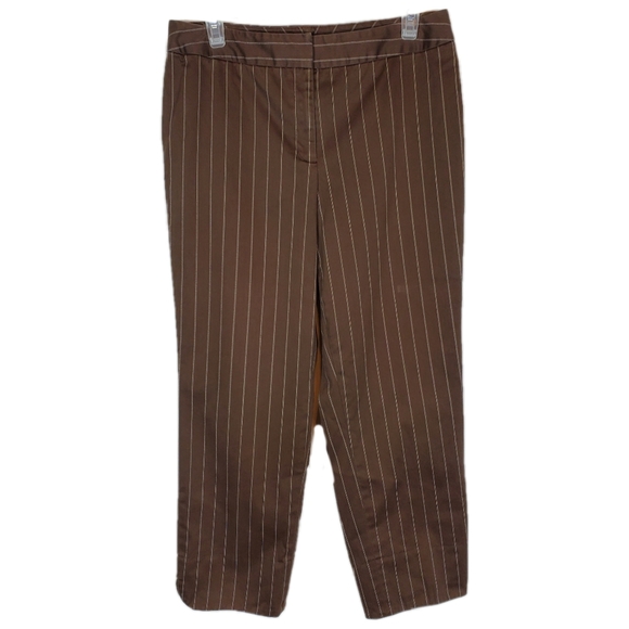 Worthington Womens Capri Pants Sz 10 Strech Brown - Picture 1 of 3